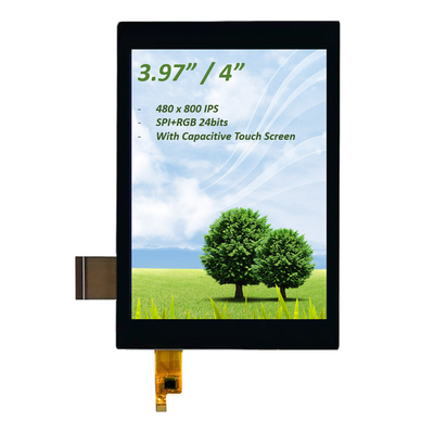 PCAP TFT Ekranı 4 Inch (3.97&quot;), 4 Inch TFT LCD SPI + RGB Arayüzü IPS Kapasitatif Dokunmatik Ekran