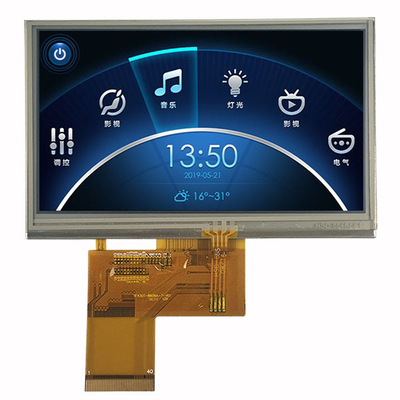 RGB Arayüzü Dirençli Dokunmatik 4.3 İnç LCD TFT Ekran Paneli 480x272