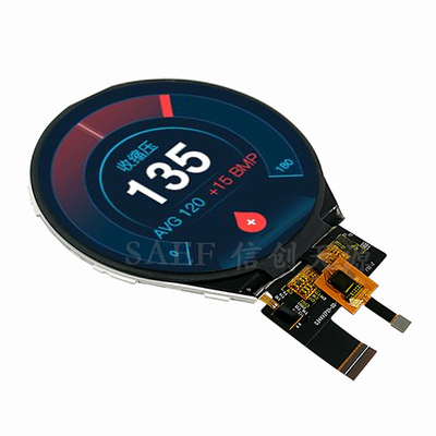 TFT LCD ekran modülü 3.4" yuvarlak şekil 800x800 IPS tam görüş açısı CTP ile MIPI arayüzü TFT LCD ekran modülü