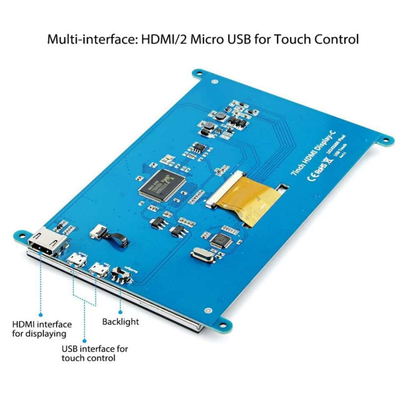 Kapasitif Dokunmatik Ekranlı Raspberry PI 7 İnç HDMI TFT LCD Ekran