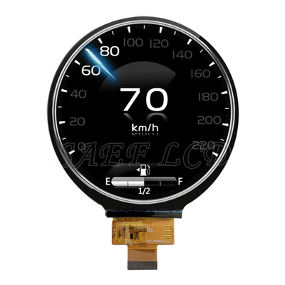1000 nit yüzey parlaklığı olan 4 inçlik dairesel otomotiv kalitesi TFT LCD ekranı