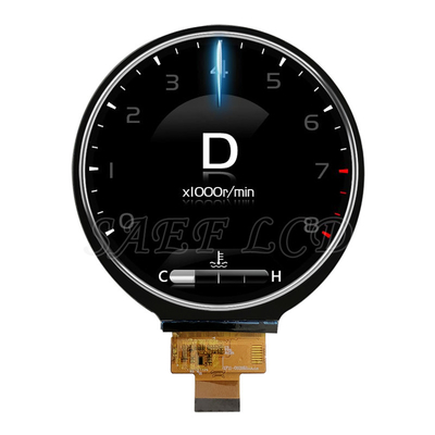 1000 nit yüzey parlaklığı olan 4 inçlik dairesel otomotiv kalitesi TFT LCD ekranı