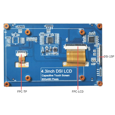 Şarj Yığını Ekran TFT 4.3 İnç HDMI Kapasitif Dokunmatik TFT Ekran Raspberry Pi ile Uyumlu