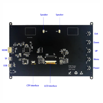 10.1" 1024x600 IPS PCAP kapasitif dokunmatik ekran TFT LCD Destek HDMI Bağlantısı