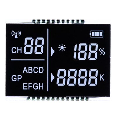 LCD Ekran Bölüm Ekran Yuvarlak Seksengen Su Kupası VA Yedi Bölüm LCD Ekran Sıcaklık ve Nemlik için LCD