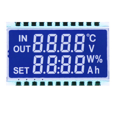 LCD Ekran Bölüm Ekran Yuvarlak Seksengen Su Kupası VA Yedi Bölüm LCD Ekran Sıcaklık ve Nemlik için LCD