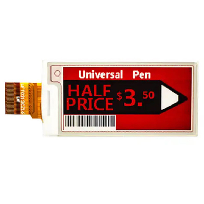 2.13 Inç Eink Ekranı 122x250 Nokta Çözünürlüğü, Çıplak Ekran, E-Kağıt Ekran Ekran Modülü, 3 Renkli Kırmızı, Siyah ve Beyaz