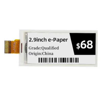 Hızlı Yenilenme Eink 2.9 Inch 296x128 Çözünürlük Siyah Beyaz Kırmızı E-Mürekkep E-Kağıt Ekran Modülü