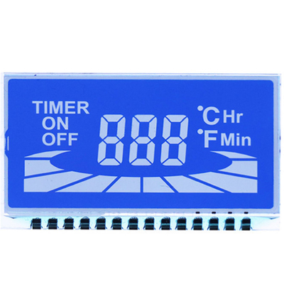 Özel STN LCD Panelli, STN Mavi Modu/Arkaplan Beyaz Karakterler/Şriftler Ekranı, Metal Pin Bağlantısı
