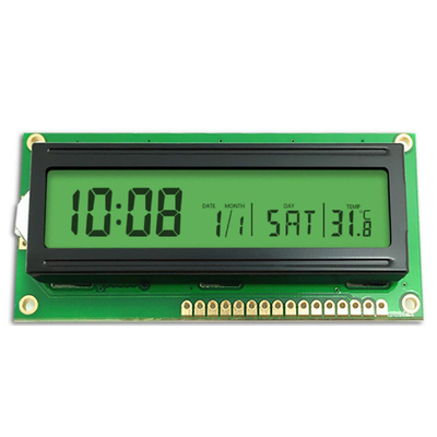 Özel LCD Panelli, Tek renkli sıcaklık kontrol cihazı Enerji depolama gücü LCD, STN Sarı Yeşil Segment LCD