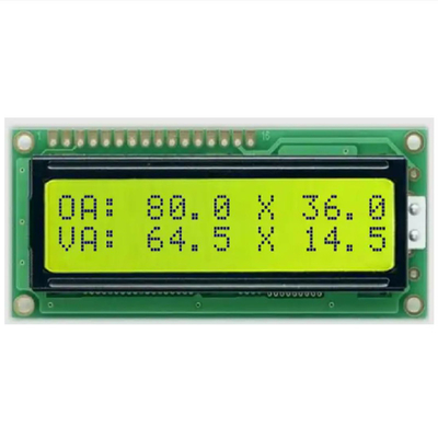 Özel LCD Panelli, Tek renkli sıcaklık kontrol cihazı Enerji depolama gücü LCD, STN Sarı Yeşil Segment LCD