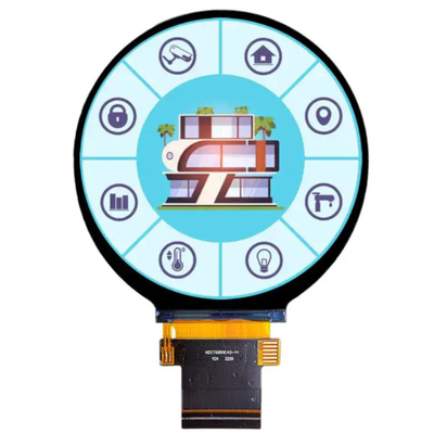 2.8 inç 480x480 Yuvarlak TFT LCD Ekran Modülü Tst -30 ° C'den 80 ° C'ye ve 40pin ST7701S SPI RGB Arayüzü ile
