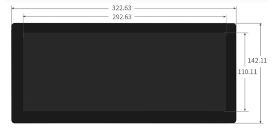 Eğlenmiş Ekran 12.3" Inç TFT LCD Çubuk Tipi 1920x720 Nokta LVDS IPS HD Reklamcılık için Otomobil Sınıfı