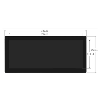 12.3 Inch Bar Type Otomobil Kapasitatif Dokunmatik Ekran TFT LCD Ekran 1920x720 Nokta LVDS Arayüzü