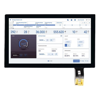 USB PCAP TFT Ekranı 15.6 Inch, Çin Dış LCD Ekranı EDP 15.6 Inch 1000 Nits Yüzey Parlaklığı ile TFT
