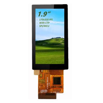 1.9" IPS TFT LCD Dokunmatik Ekranı 170x320 CTP ve SPI/MCU Arayüzü ile Tam Görme Açısı