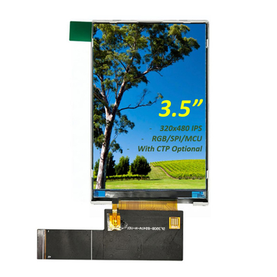 3.5 inç TFT LCD Ekran Modülü 320x480 HVGA IPS RGB/MCU/SPI Arayüzü ile Tam Görme Köşe