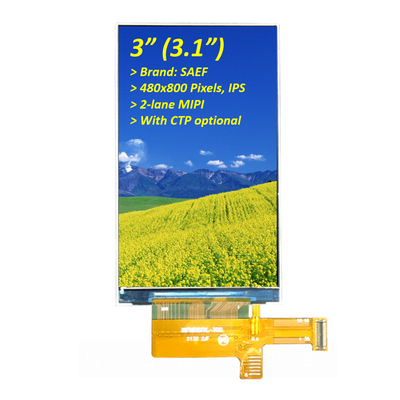 3 inç 480x800 piksel endüstriyel TFT ekranı, 3.1 inç TFT LCD ST7701S IPS ekranı