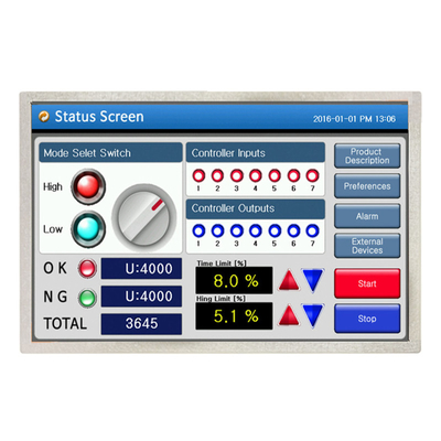 8 Bit LVDS Endüstriyel TFT Ekranı 10.1 Inç RGB 1280x800 Piksel 40 Pin