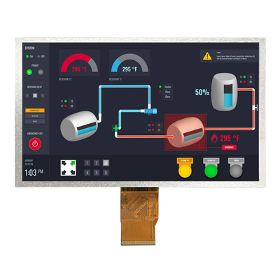 7 inç TFT LCD Ekran Geniş Sıcaklık İşleme RGB 1024x600 50 pin HMI Ekranı