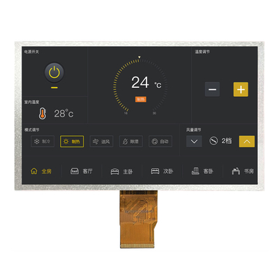 7 inç 40 Pin LVDS TFT LCD Ekran CTP İsteğe bağlı 1024x600 piksellik ekran