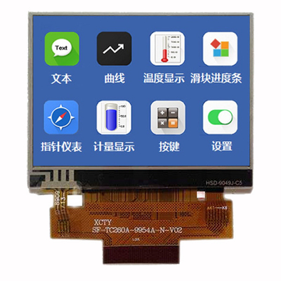 Rezistif dokunmatik ekran TFT LCD 2.6 Inç Fabrika Tedarikatı 480x320 Nokta MCU Arayüz Ekranı