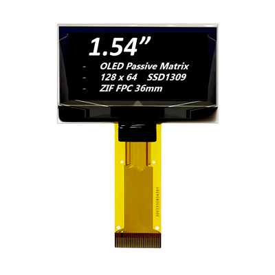 Pasif Matrix 1.54 Inch OLED Ekran Modülü SSD1309 ZIF FPC 36mm 128x64 Pixel