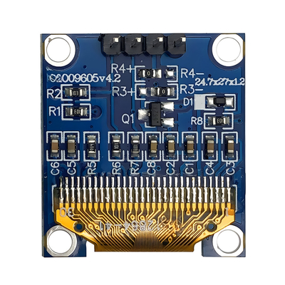4 Başlık düğmesi 0.96 Inch OLED Ekran Modülü 128x64 Piksel I2C Arayüzü Sarı+Mavi Renk