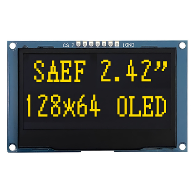 2.42-inç sarı OLED Ekranı 128x64 çözünürlüğü ve 7-Pin SPI Arayüzü