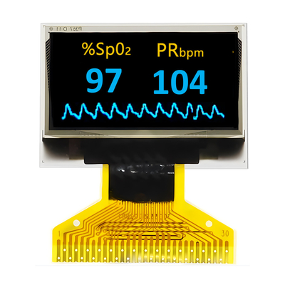 0.96 inç 128x64 Nokta Beyaz ve Mavi Çift Renkli 30 Pin OLED Ekran Dahili DC / DC İçeride
