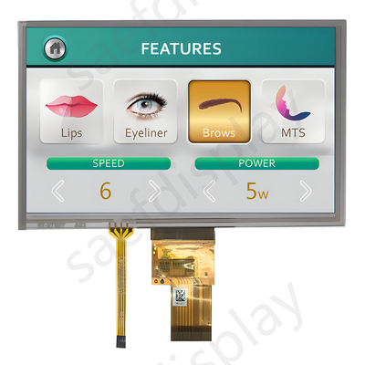 Güzellik Cihazı Ekranı 9 Inç TFT LCD 800x480 Nokta RTP ile RGB Arayüzü