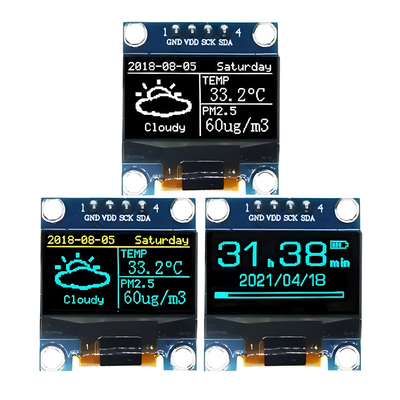 0.96 inç 128x64 Dot Matrix OLED Ekran Modülü 4-Pin I2C Arayüzü