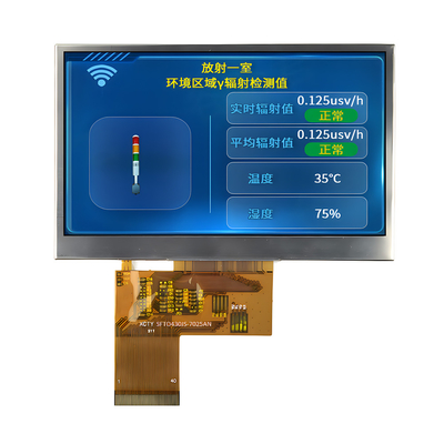 4.3 inç IPS TFT LCD 480 * 272 Piksel 262K Tam Renkli Ekran ST7283 Sürücü IC