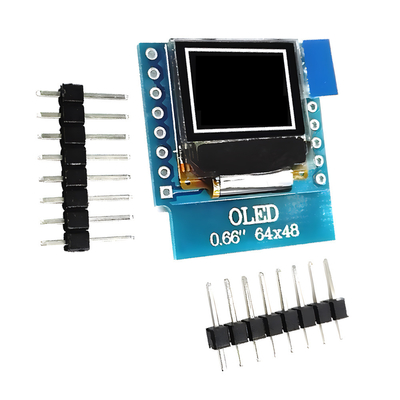 0.66 inç IIC OLED Ekranı 16 Pin 64x48 Piksel, Beyaz/Mavi Yazı Tipi Ultra Düşük Güçlü OLED Ekranı