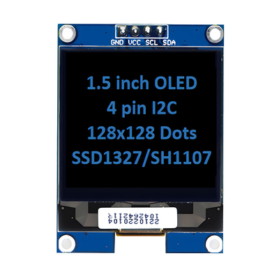 1.5 inç OLED Ekran Panel Modülü Birimi 128x128 Piksel 4 Pin I2C LED Ekran Kontrolörü ile Arayüz