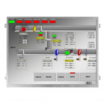 Yüksek Parlaklık 10.4 Inç IPS TFT LCD Ekranı 800 Nits 1024x768 Çözünürlük LVDS Arayüzü