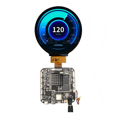 3.4 inç yuvarlak TFT LCD Reklam Medya Monitörü Android RK3566 ile