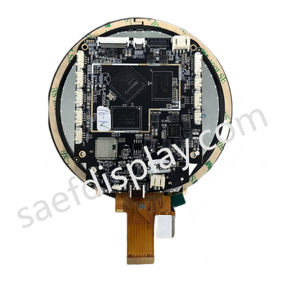 3.4 inç yuvarlak TFT LCD Reklam Medya Monitörü Android RK3566 ile