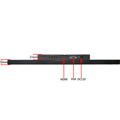 15.6 İnç Endüstriyel Sınıf Metal Dokunmatik Ekran Tam HD 1920x1080 IPS Panel 10 Nokta Kapasitif Dokunmatik