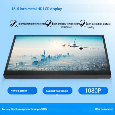15.6 İnç Endüstriyel Sınıf Metal Dokunmatik Ekran Tam HD 1920x1080 IPS Panel 10 Nokta Kapasitif Dokunmatik