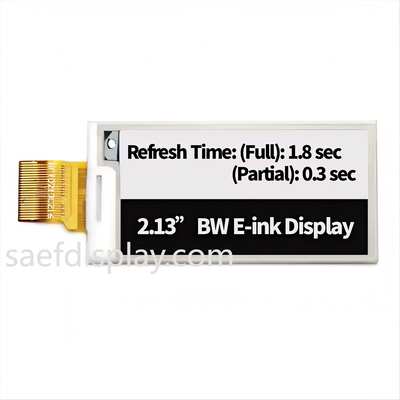 2.13" E Ink Ekran Modülü - 122×250 SPI, Ultra Düşük Güç, ESL Endüstriyel Sınıf e-Kağıt | Fabrika Doğrudan