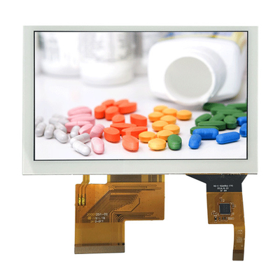 Otomasyon kontrol ekranı için kapasitif dokunmatik panel ile 5 inç PCAP TFT Ekranı 800 * 480 RGB Arayüzü