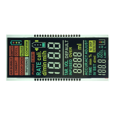 Mini 7 Segment LCD Ekran Modülü VA TN 36 Pins, Zaman Rakamlı Ön Cam Ekran için