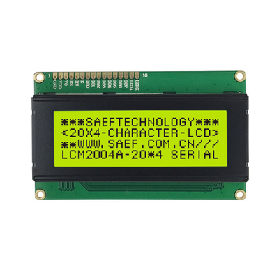 SFBM2004HX-A-Y 20x4 Karakter LCD Ekran Modülü 3V STN Sarı/Yeşil SPLC780D Uyumlu Kontrast Ayarı VO Pini Kolay Ayarlama