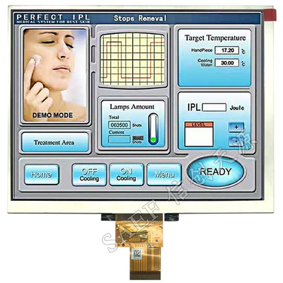 8 inç TFT LCD Ekran Modülü IPS LVDS Arayüzü ile tam görüntüleme açısı 1024x768