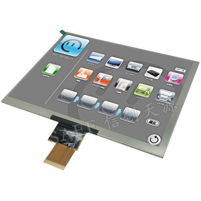 LVDS Arayüzü 8 inç IPS TFT LCD Modülü 1024x768 Çözünürlük Tam Görme Açısı