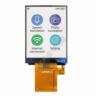 TFT LCD 2.4 Inch 240x320 Dots 2.4 "TFT Ekranı MCU Arayüzü ZIF FPC Bağlantısı