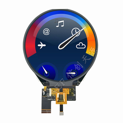 PCAP TFT Ekranı 3,4 Inç Yuvarlak LCD 3 Çizgi Mipi Arayüzü CTP ile 800x800 Nokta