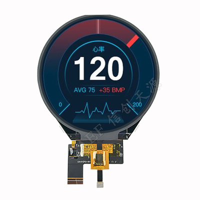PCAP TFT Ekranı 3,4 Inç Yuvarlak LCD 3 Çizgi Mipi Arayüzü CTP ile 800x800 Nokta