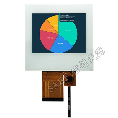 QVGA 3.5" PCAP TFT Ekran 320x240 Yatay RGB Dokunmatik Ekran HX8238 54 Pin